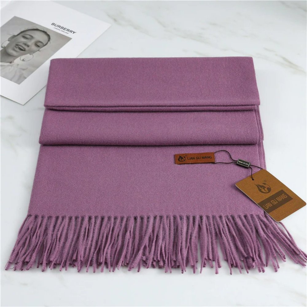 Cashmere Feel Solid Scarf,  Luxurious Long Extra Large Women Men shawl